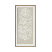 Large Plume White Feather Art in Beaded Frame | Elegant Wall Art 40×80cm