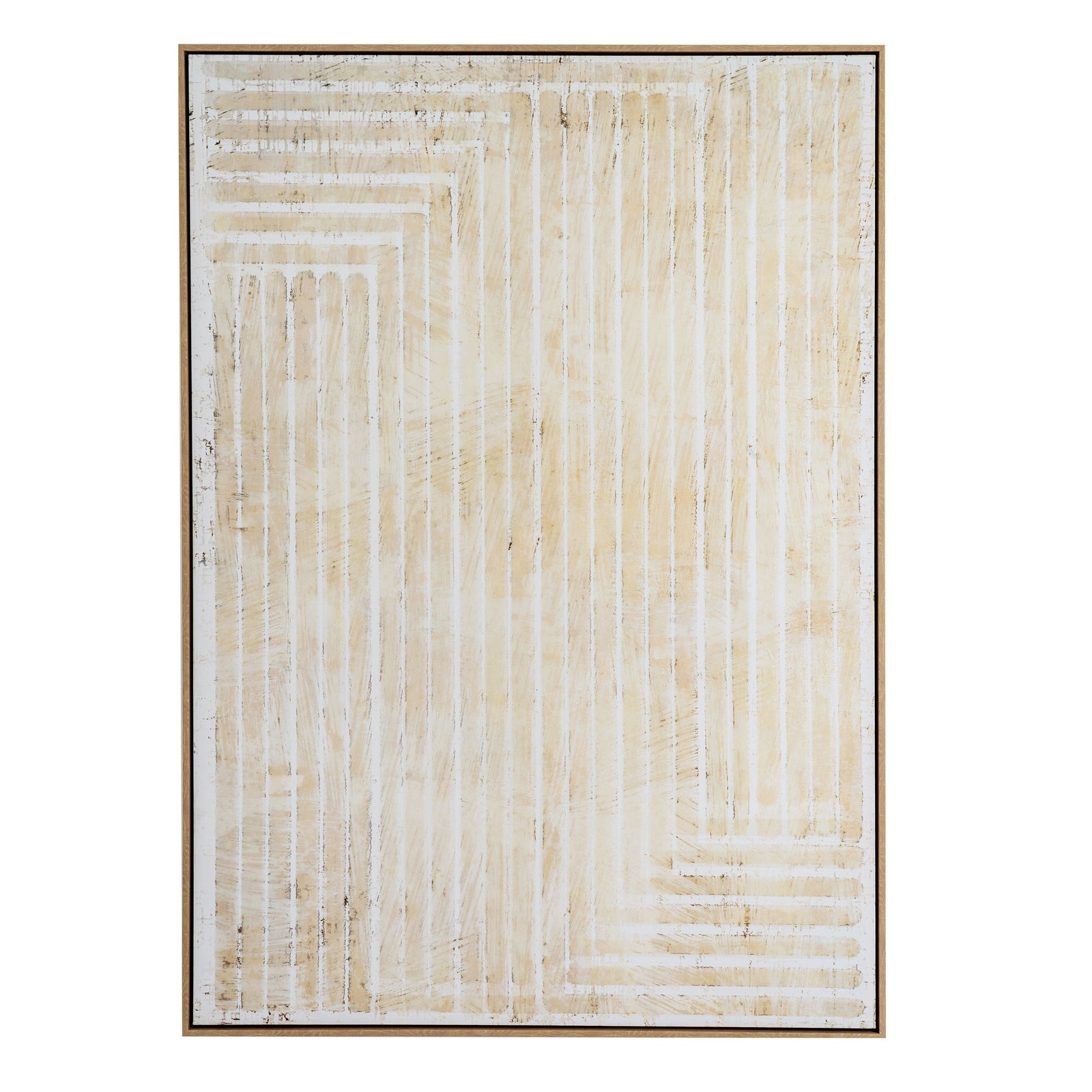 Tellura Hand Painted Canvas in Frame | Large Textured Wall Art 100 × 140cm