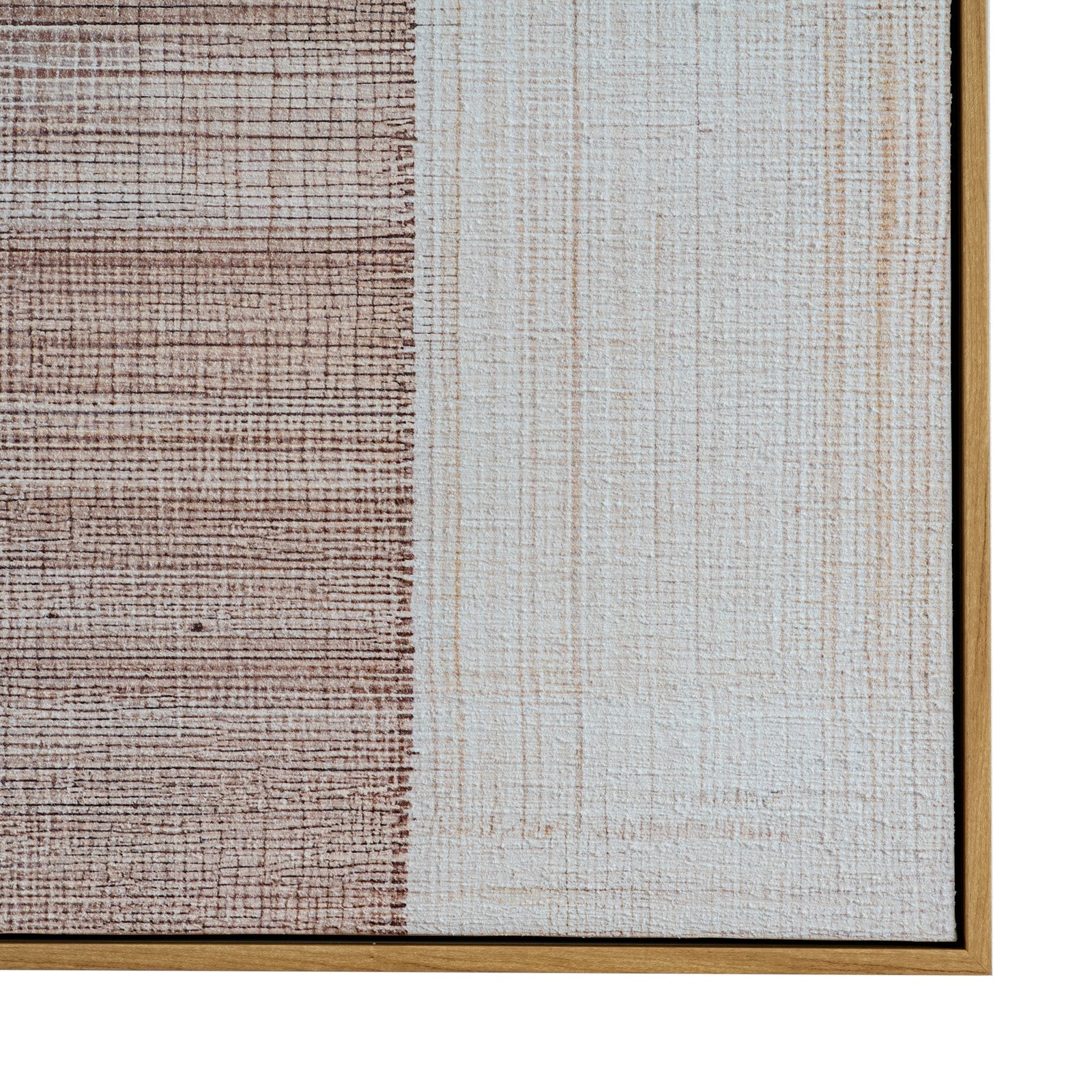 Umbora Hand Painted Canvas in Frame | Textured Neutral Wall Art 80 × 100cm