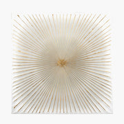 White and Gold Metal Sunburst Wall Art