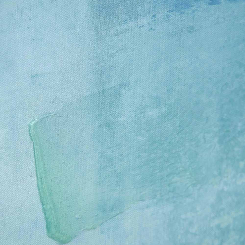 Blues Abstract Canvas with White Frame – Modern Blue Wall Art for Contemporary Interiors